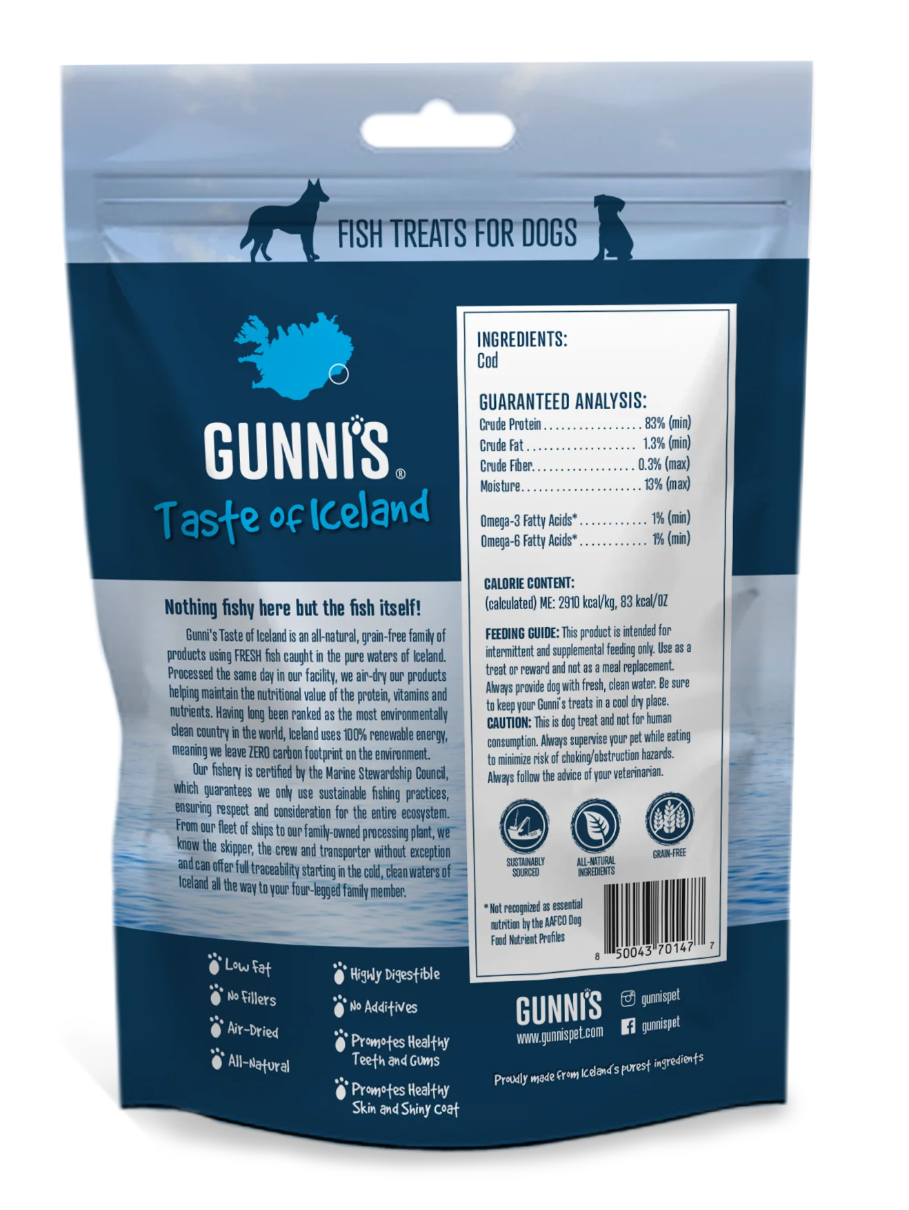 Gunni's Cod Wafers 141g