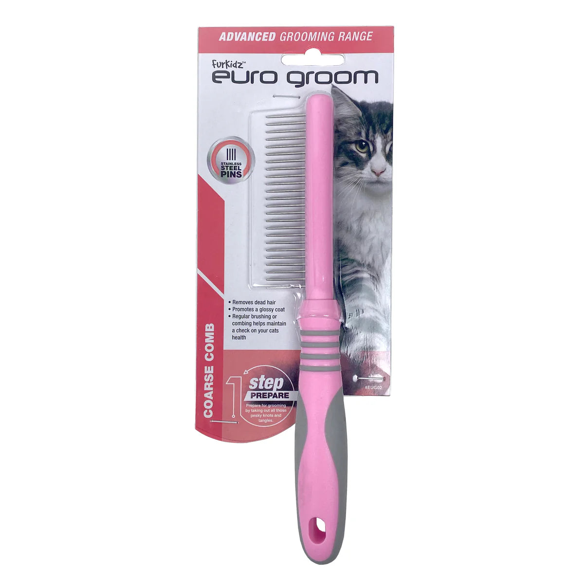 FurKidz Euro Groom Cat Comb Coarse - 24 Teeth