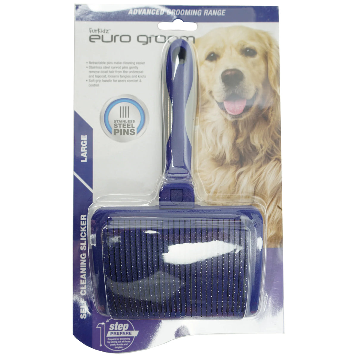 Euro Groom Self Cleaning Slicker Large