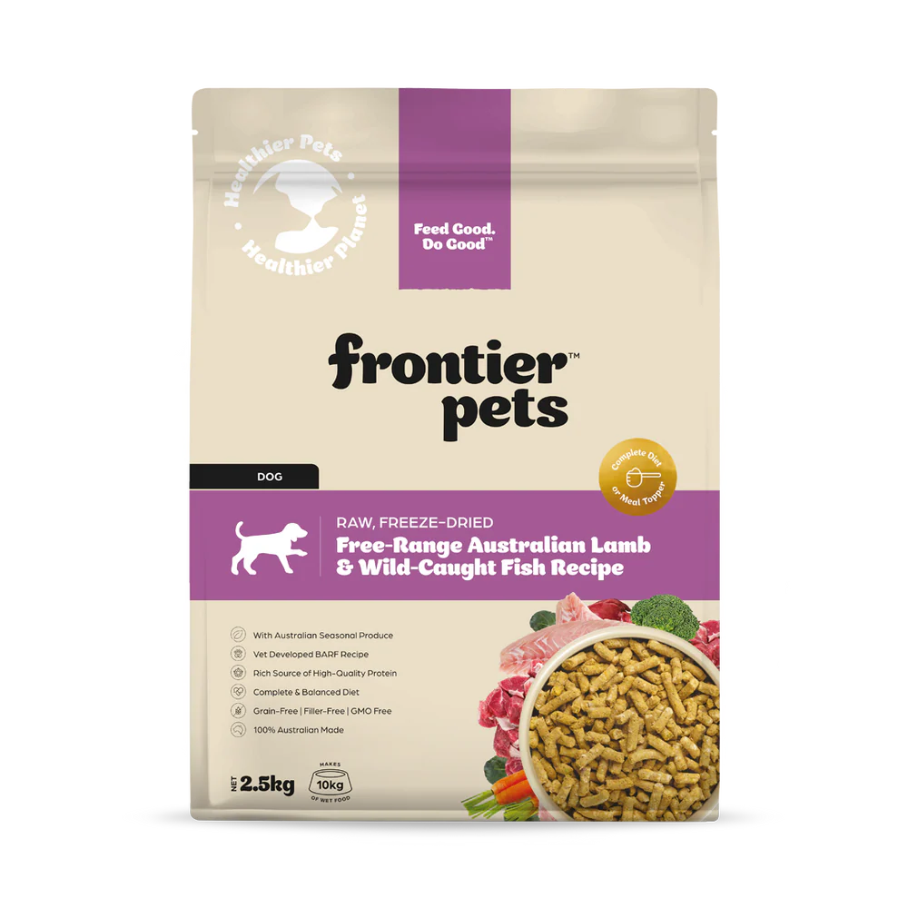 Frontier Pets Free-Range Lamb & Wild-Caught Fish | Raw Freeze-Dried Dog Food