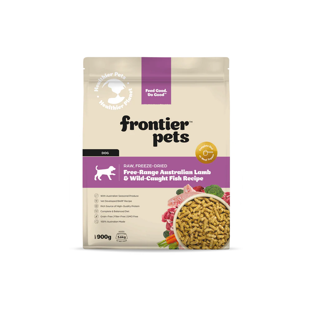 Frontier Pets Free-Range Lamb & Wild-Caught Fish | Raw Freeze-Dried Dog Food
