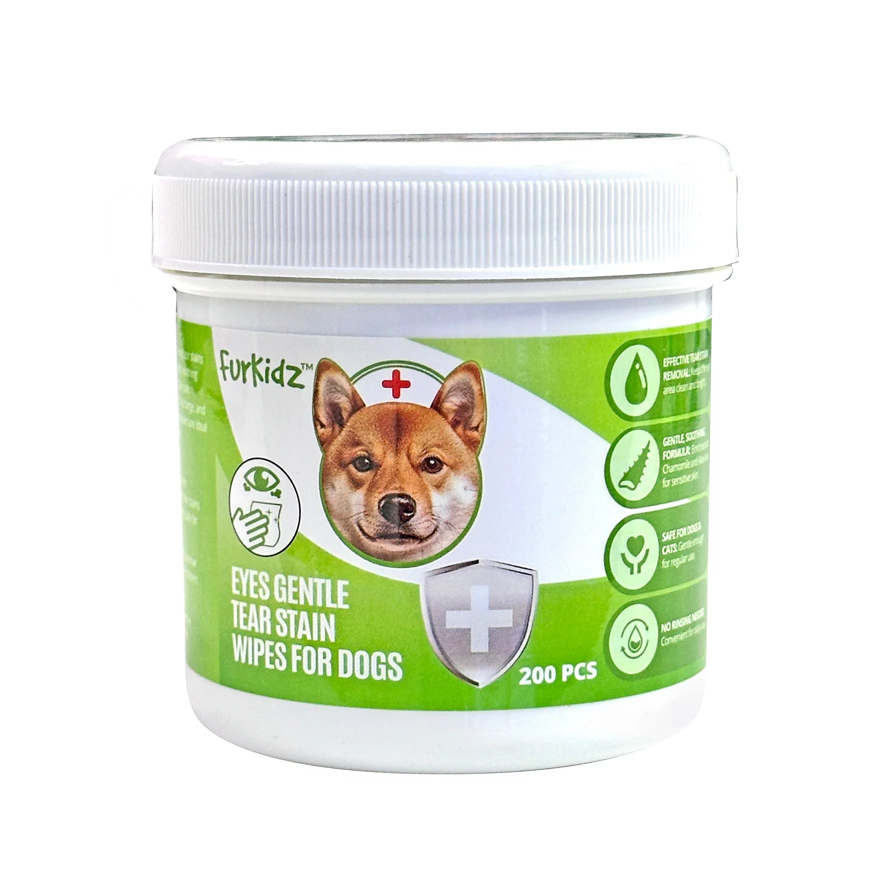 Furkidz Eyes Gentle Tear Stain Wipes for Dogs 200 pcs