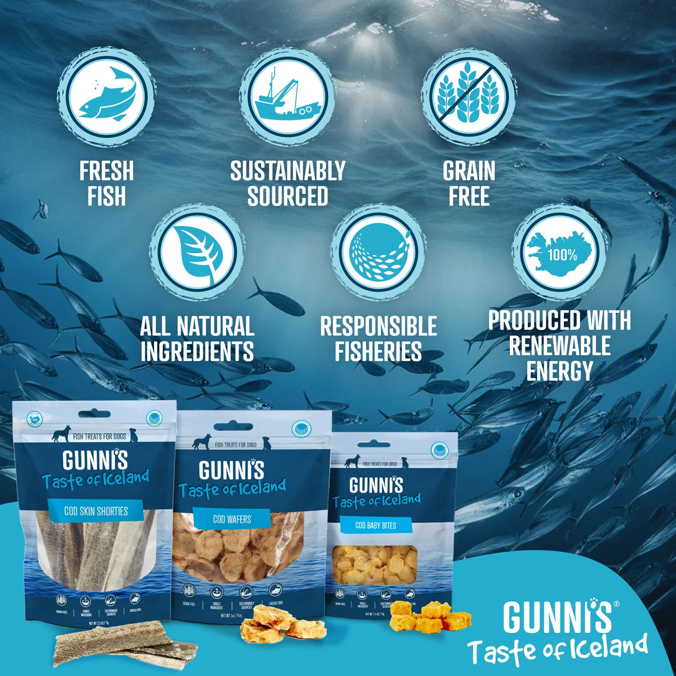 Gunni's Cod Wafers 141g