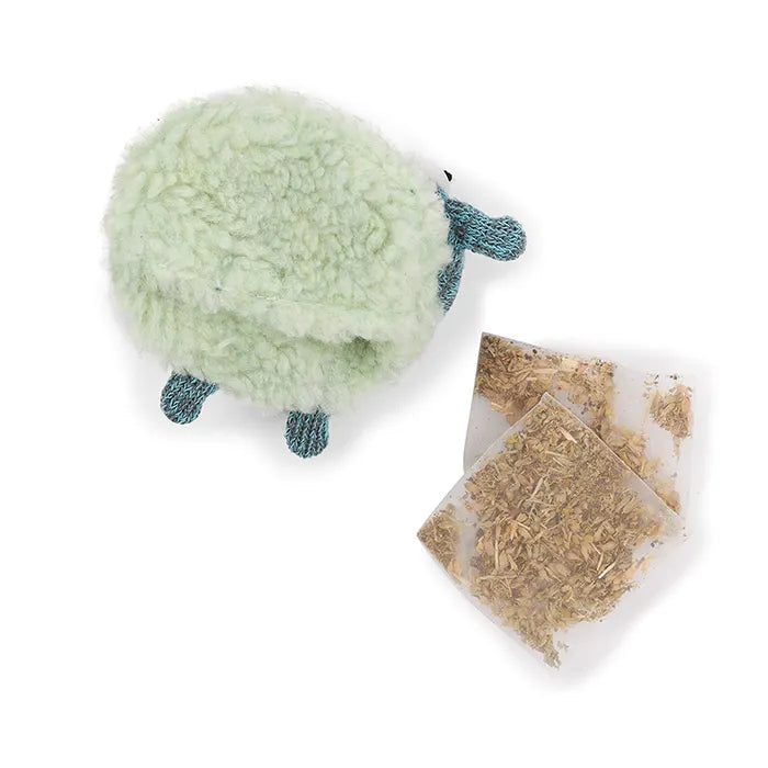 Kazoo Squinty Sheep Cat Toy with Silvervine