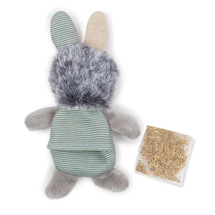 Kazoo Grumpy Rabbit Cat Toy with Catnip