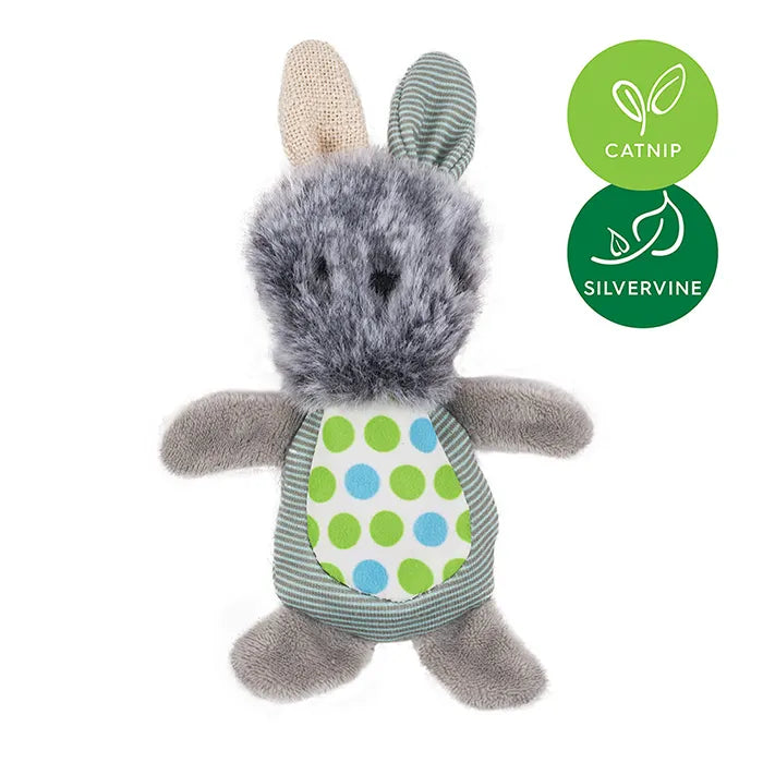 Kazoo Grumpy Rabbit Cat Toy with Catnip