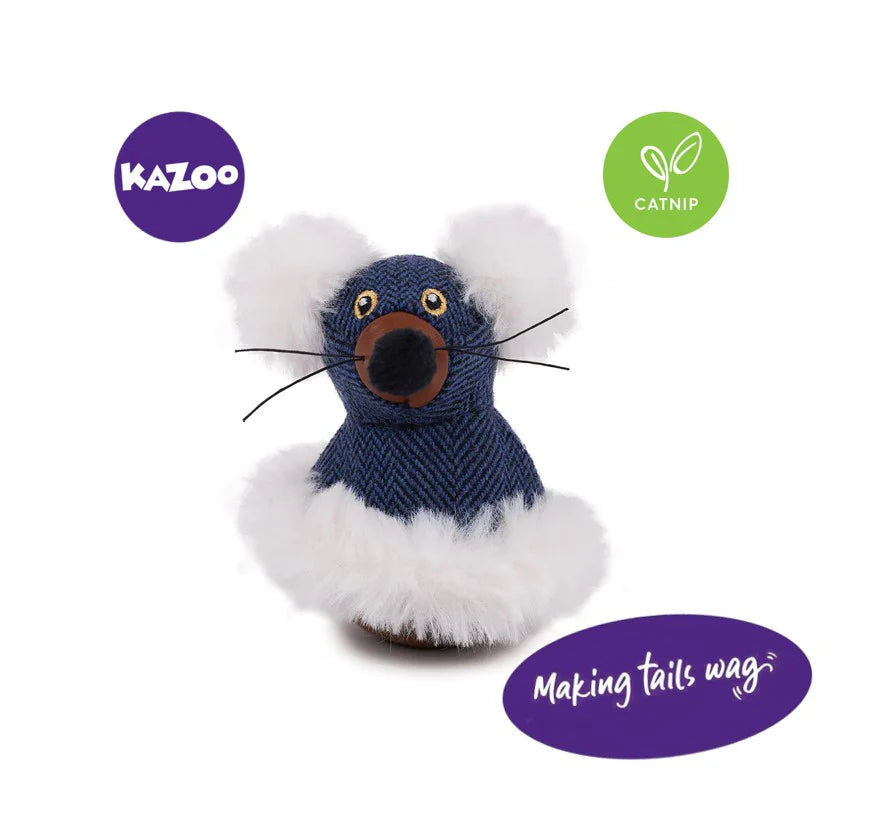 Kazoo Wobble Mouse Cat Toy with Catnip