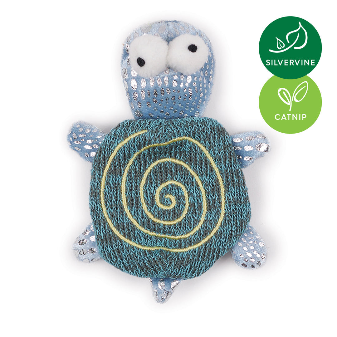 Kazoo Topsy Turtle With Catnip & Silvervine