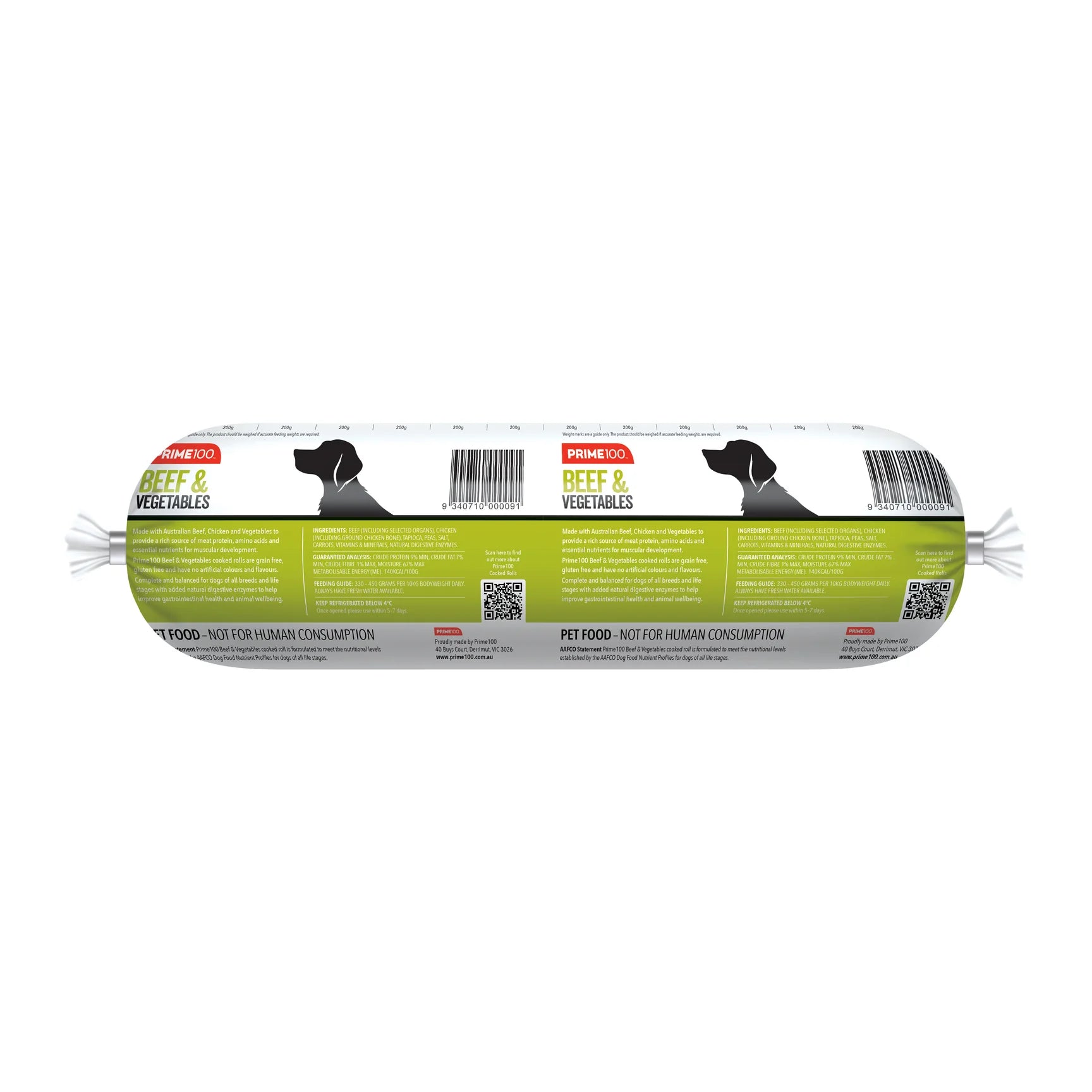 PRIME100 Beef & Vegetables 2kg