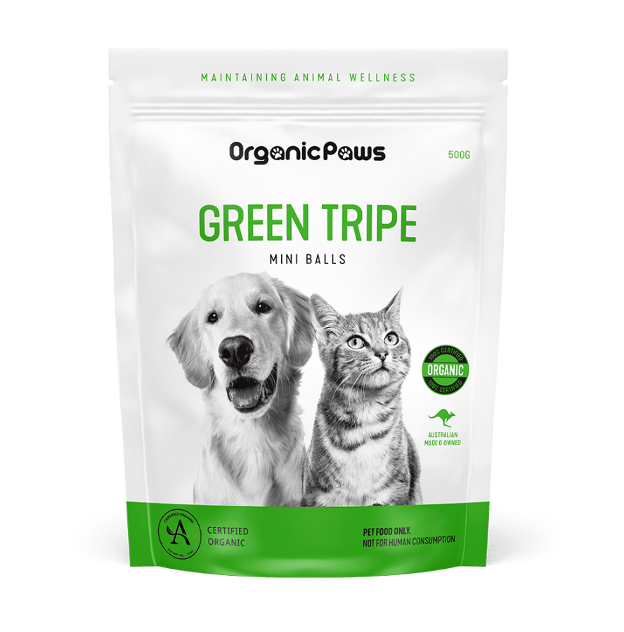 Organic Paws Green Tripe Mini Balls 500g