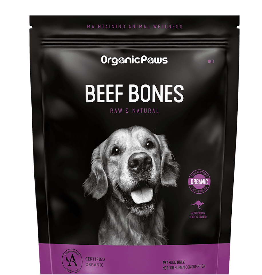 Organic Paws Beef Bones Frozen 1kg