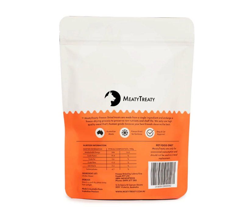 Meaty Treaty - Chicken Breast 100g