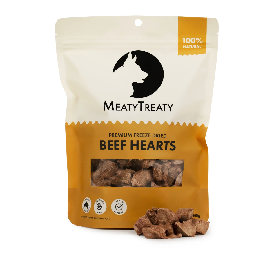 Meaty Treaty - Beef Hearts 100g