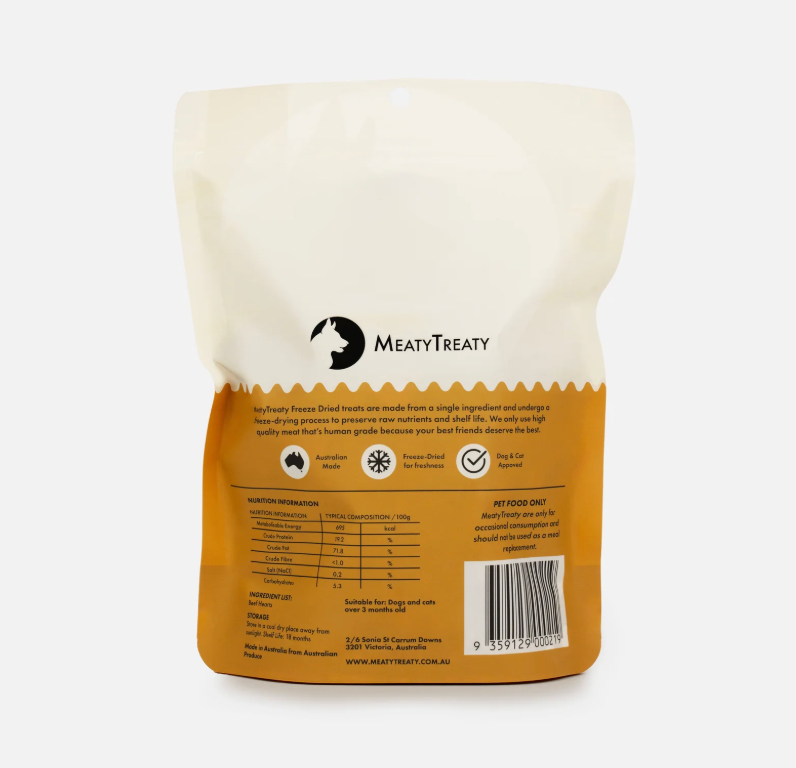 Meaty Treaty - Beef Hearts 100g