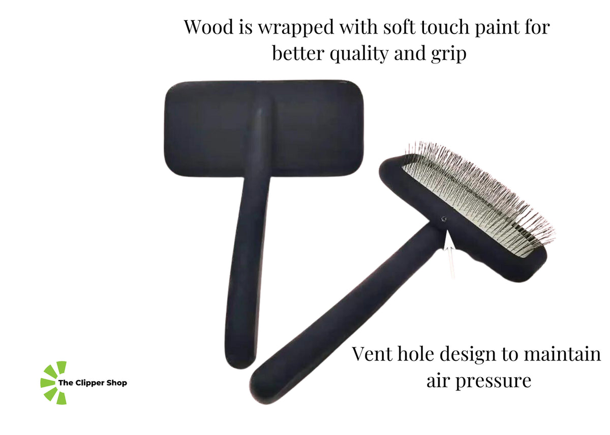 TCS Wooden Soft Slicker Brush Small