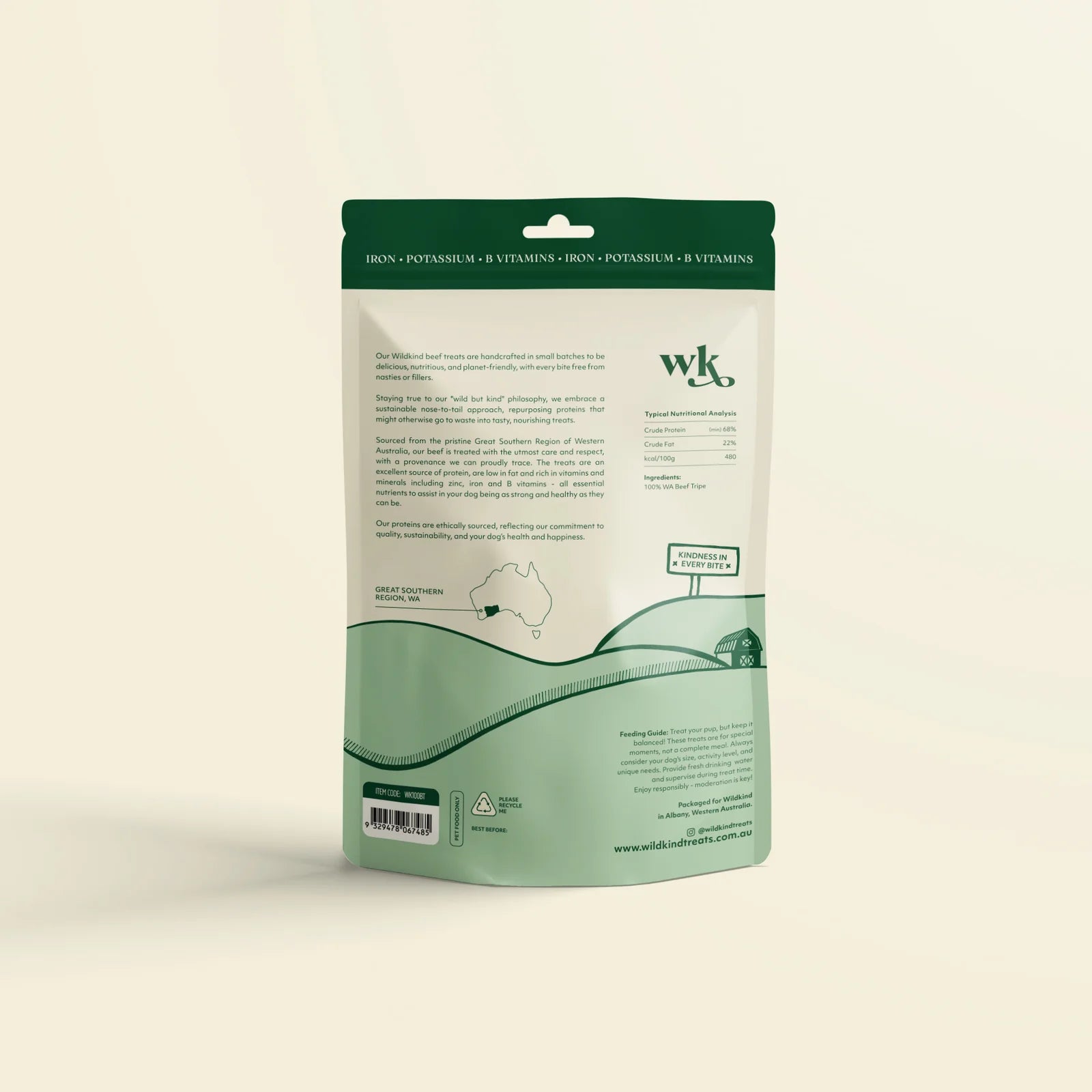 Wildkind Great Southern Beef Tripe 100g