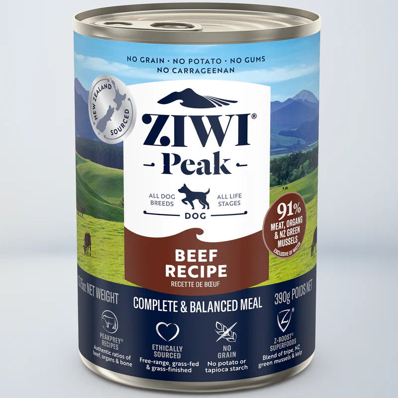 ZIWI Beef Recipe - Wet Dog Food 390g