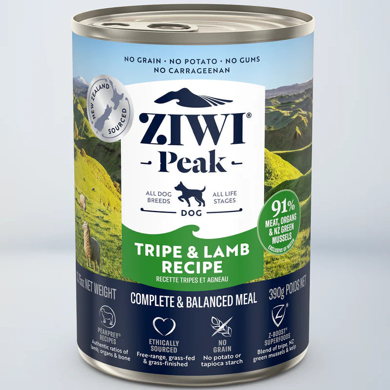 ZIWI Tripe & Lamb Recipe - Wet Dog Food 390g