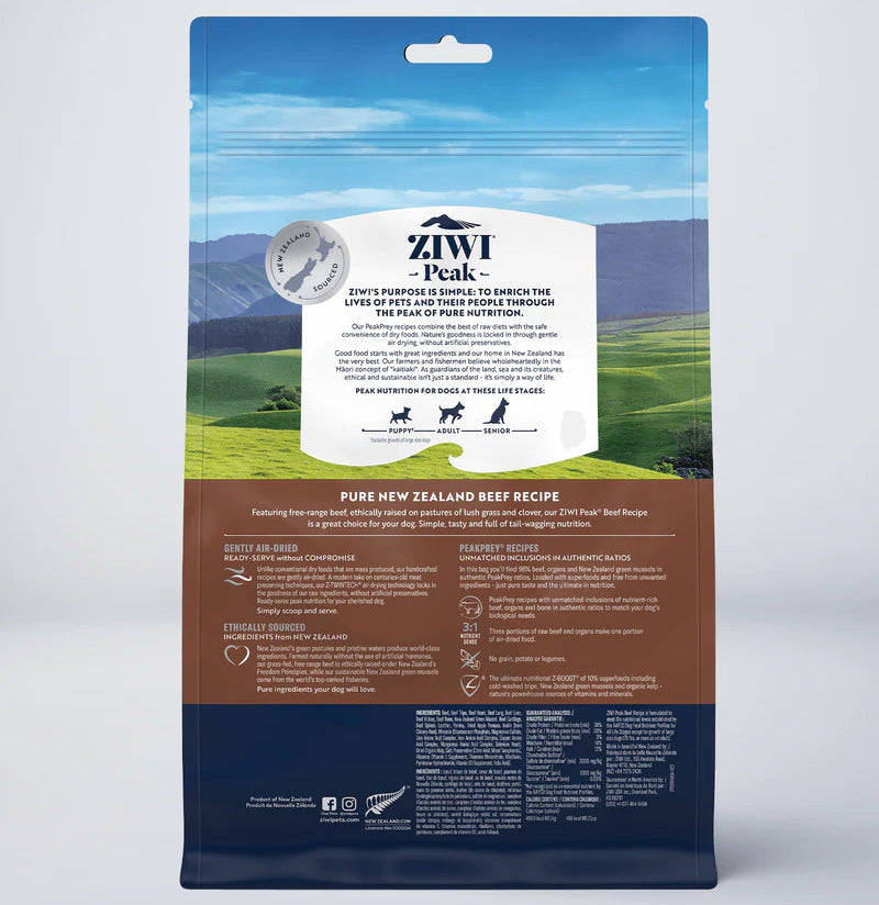 ZIWI Beef Recipe -  Dry Dog Food 1kg