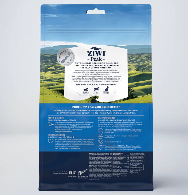 ZIWI Lamb Recipe -  Dry Dog Food