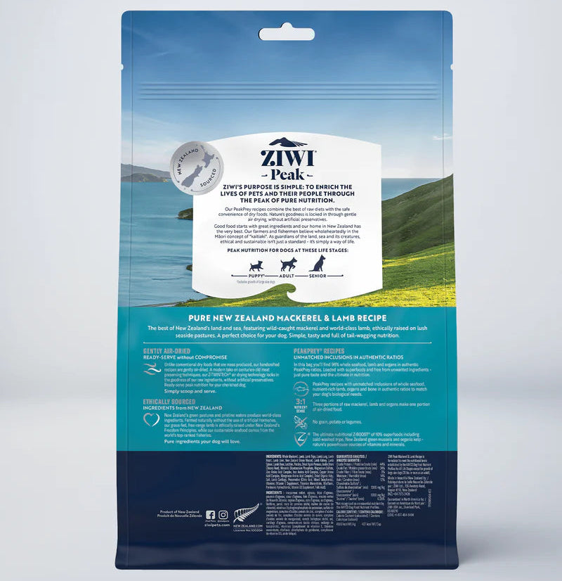 ZIWI Mackerel & Lamb Recipe -  Dry Dog Food 1kg