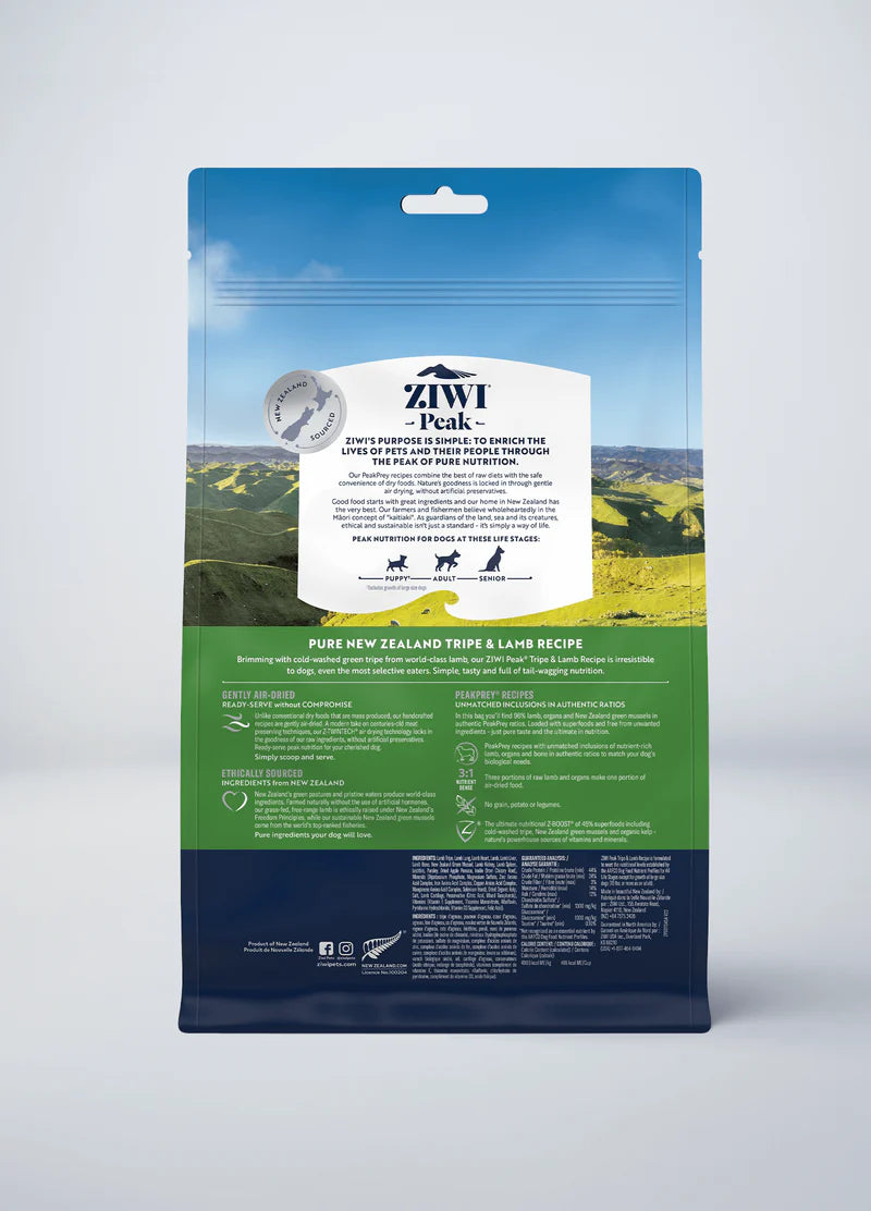 ZIWI Tripe & Lamb Recipe -  Dry Dog Food
