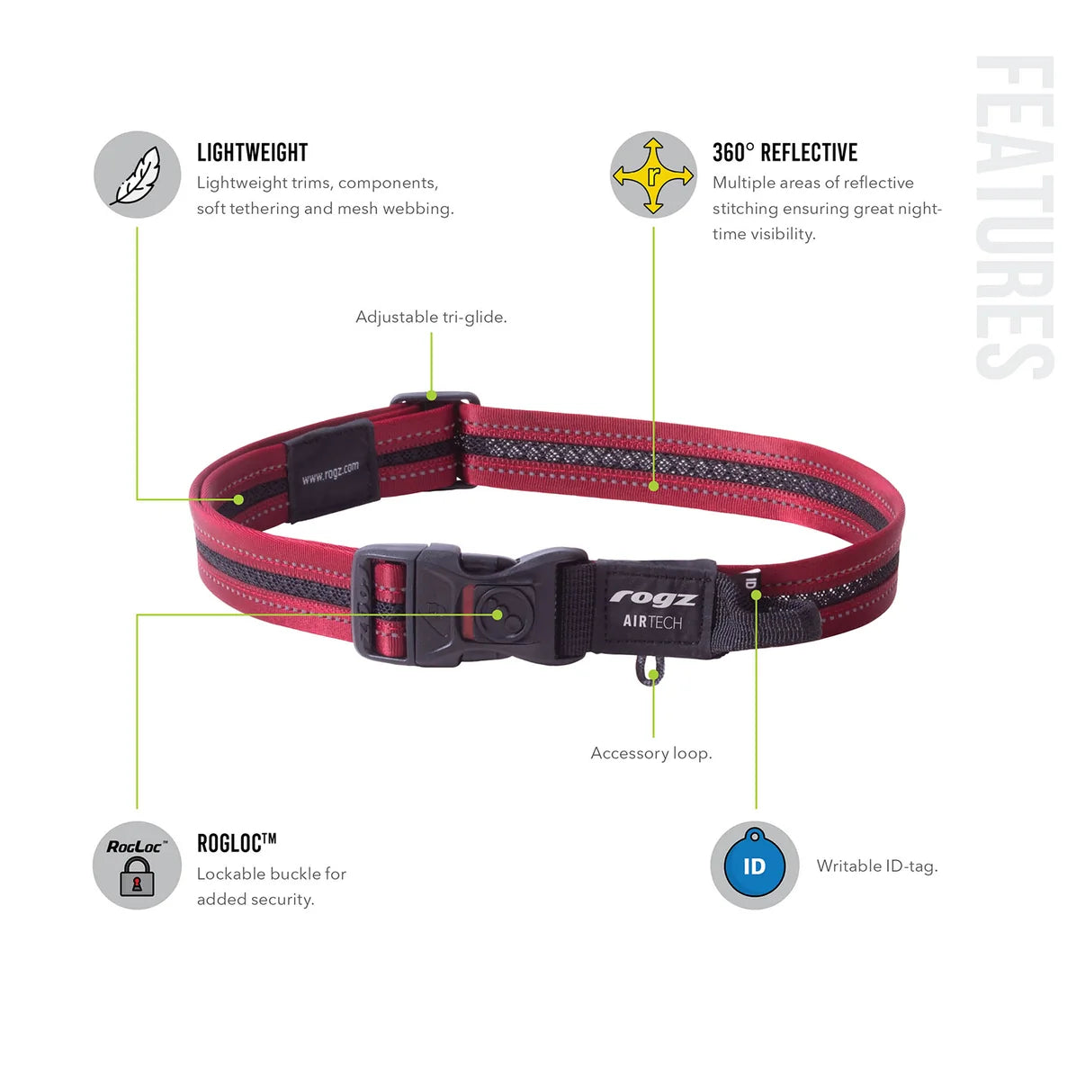 Rogz Airtech Classic Collar XL