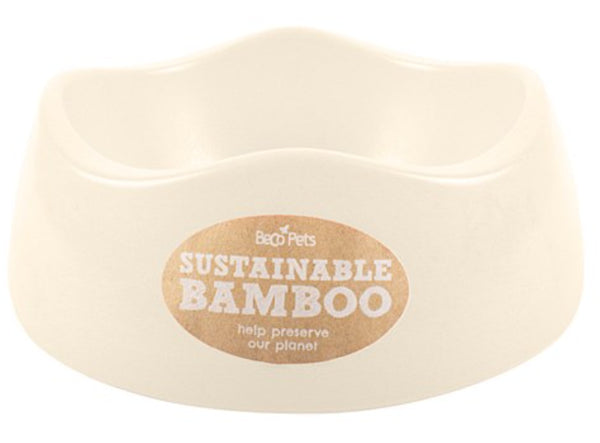 Beco Pets Bamboo Pet Bowl Small Beige
