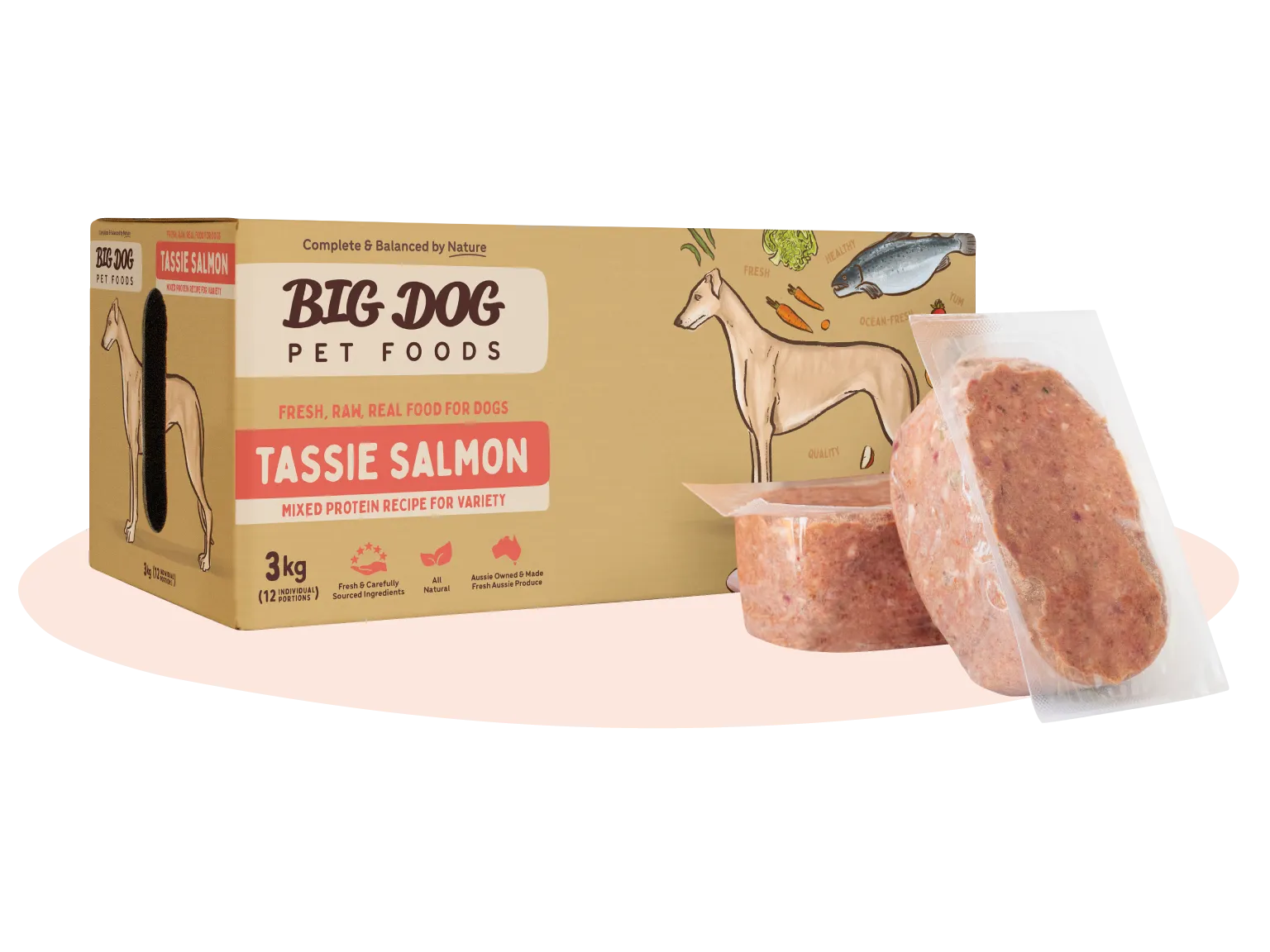 Big Dog Raw Dog Food - Tassie Salmon