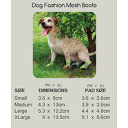 Zees Dog Fashion Mesh Boots Green