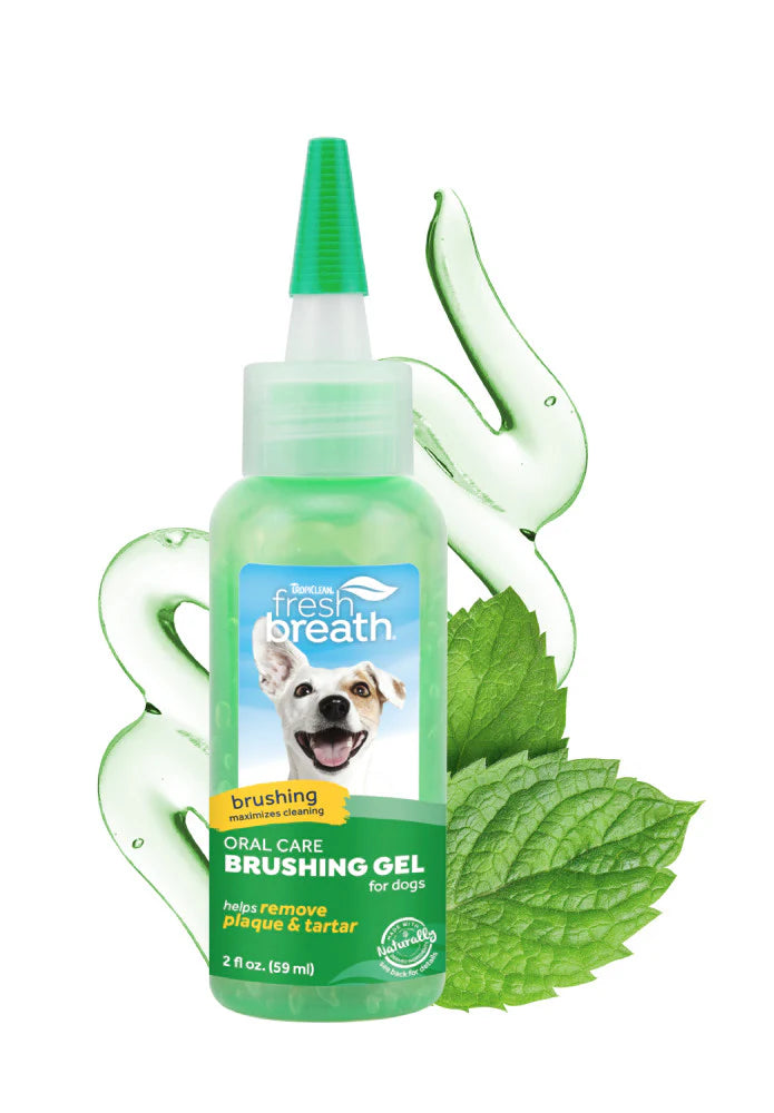 TropiClean Fresh Breath Dental & Oral Care Brushing Gel for Pets
