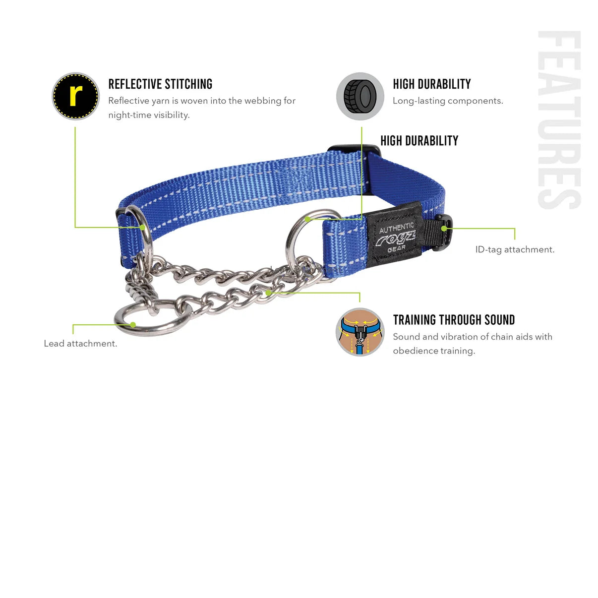 Rogz Utility Control Collar Black