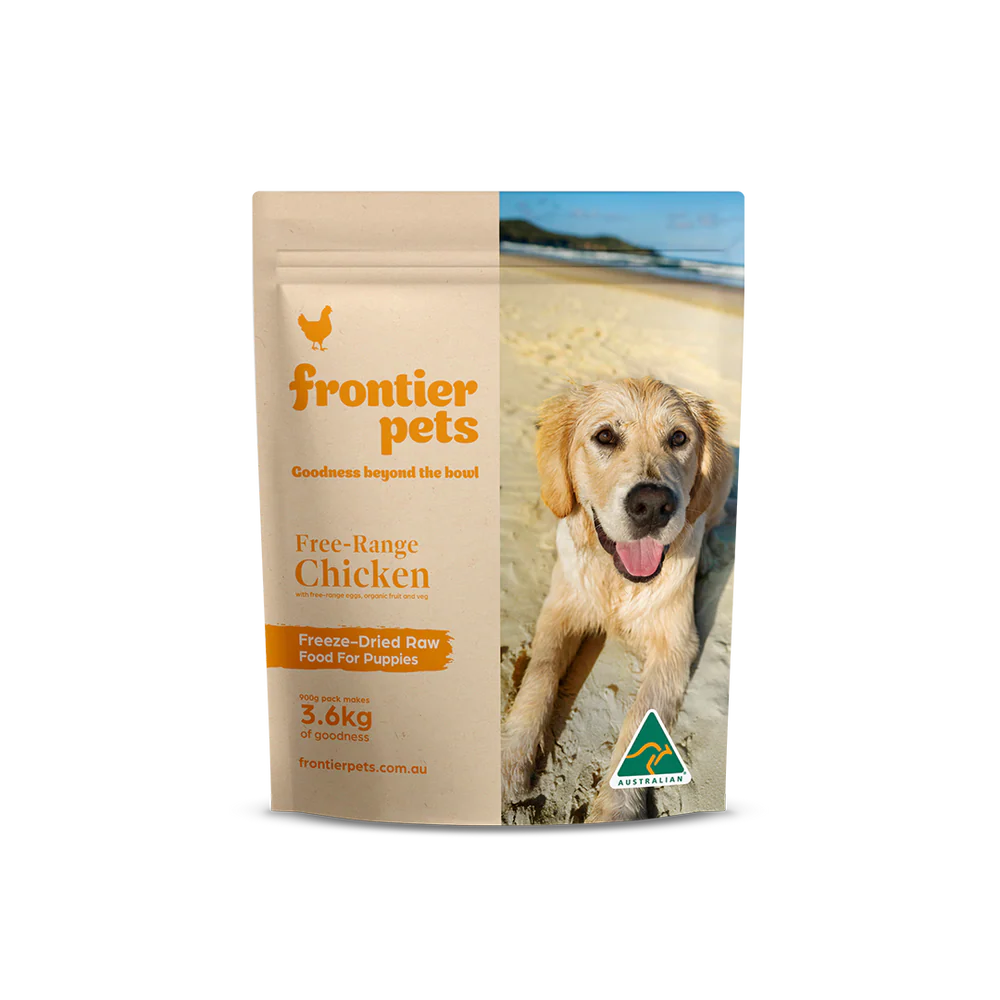 Frontier Pets Free-Range Chicken | Raw Freeze-Dried Puppy Food 900g