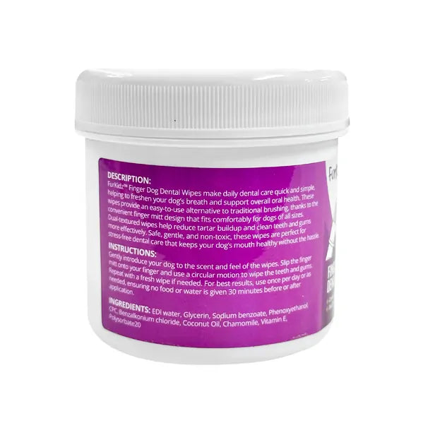 Furkidz Finger Dental Wipes for Dogs 50 Pack