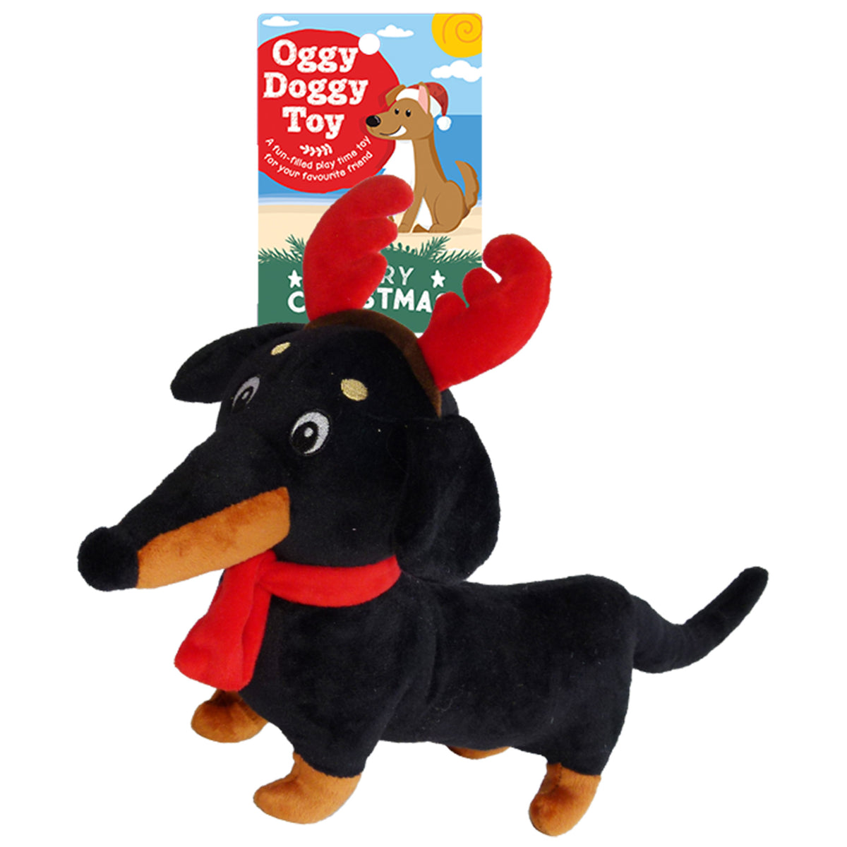 K9 Homes Christmas Dachshund With Antlers Black
