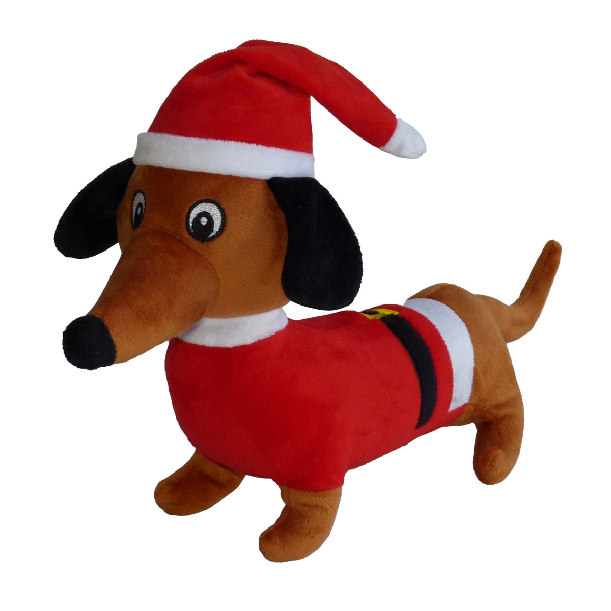 K9 Homes Christmas Dachshund With Hat Brown