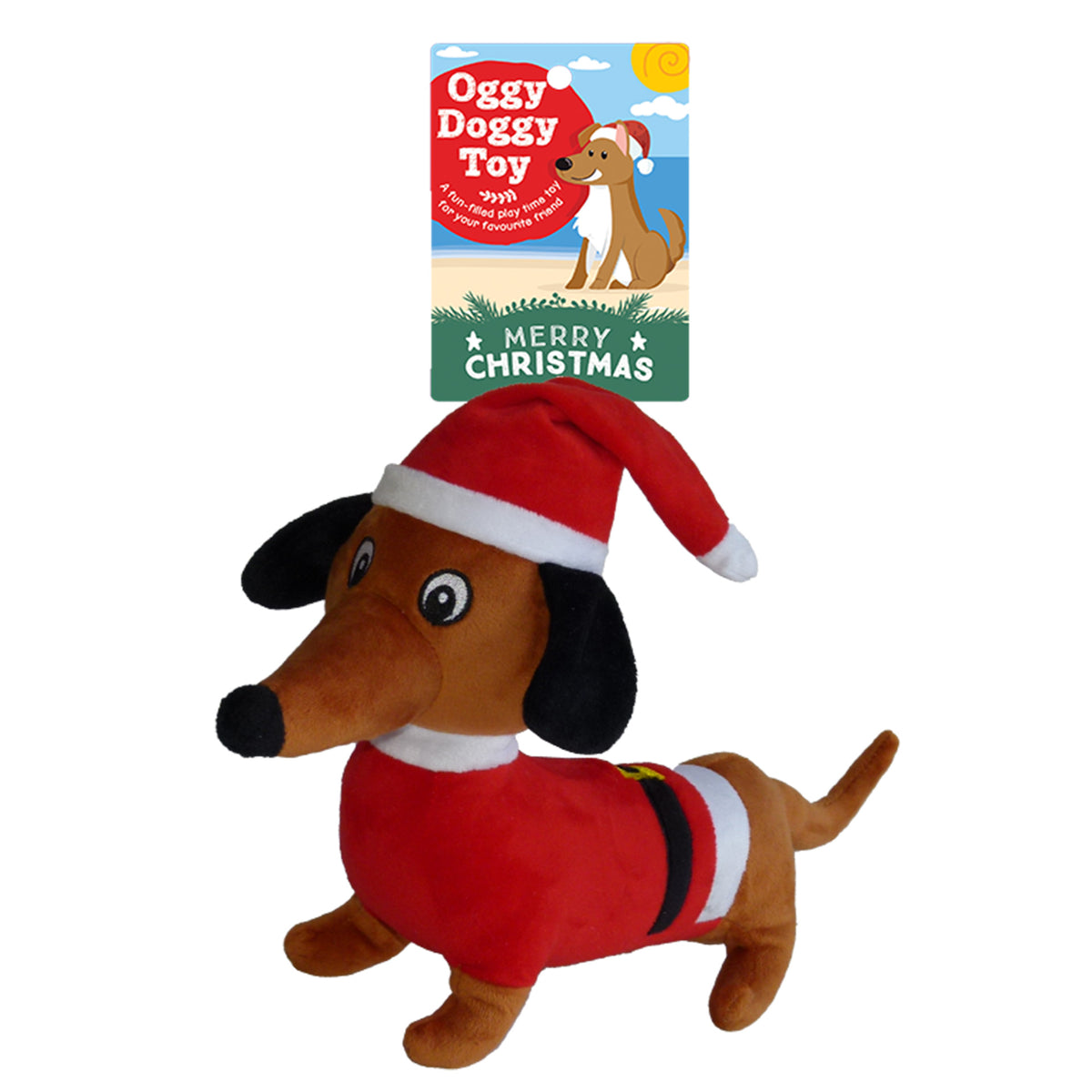 K9 Homes Christmas Dachshund With Hat Brown