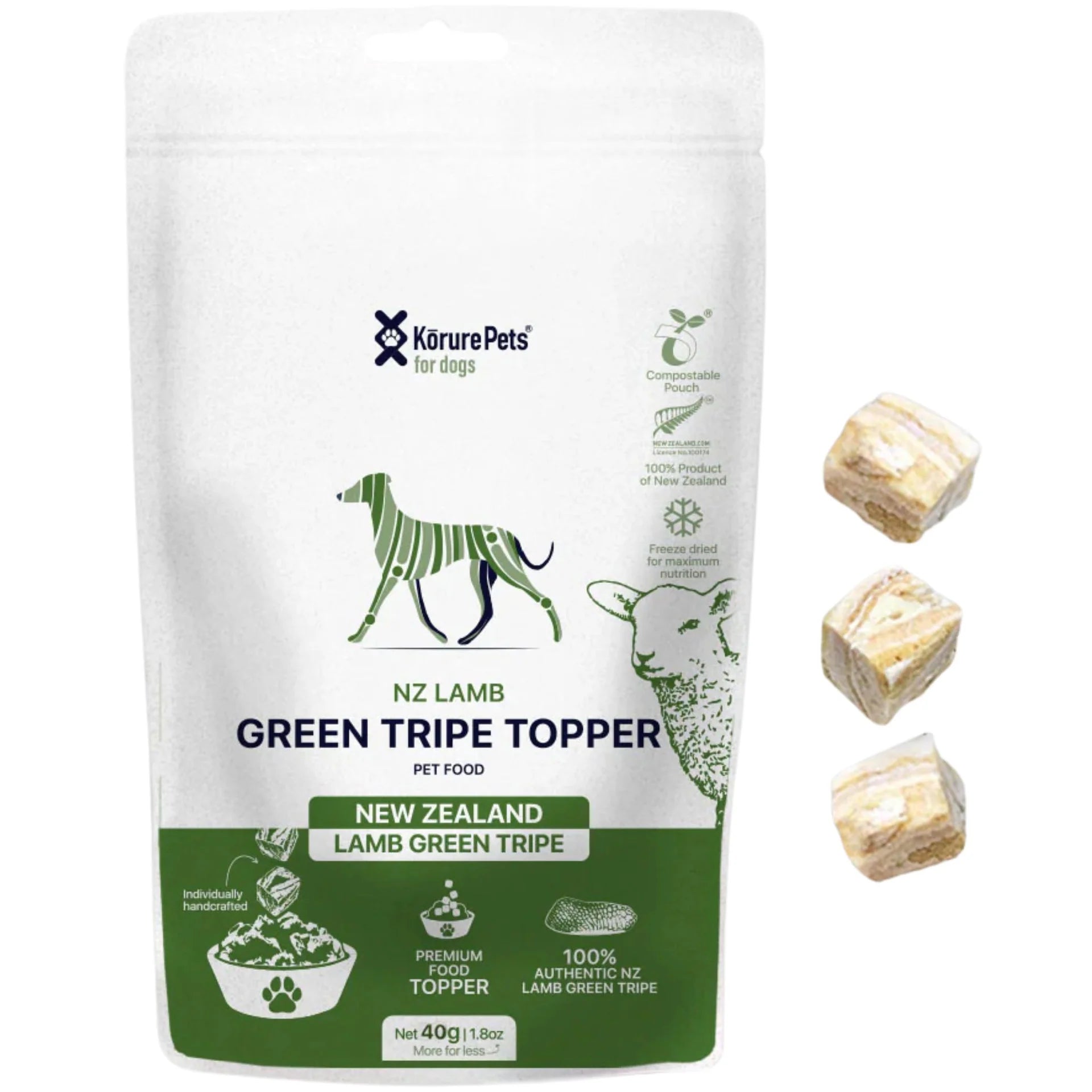Korure Pets Green Tripe Topper 40g