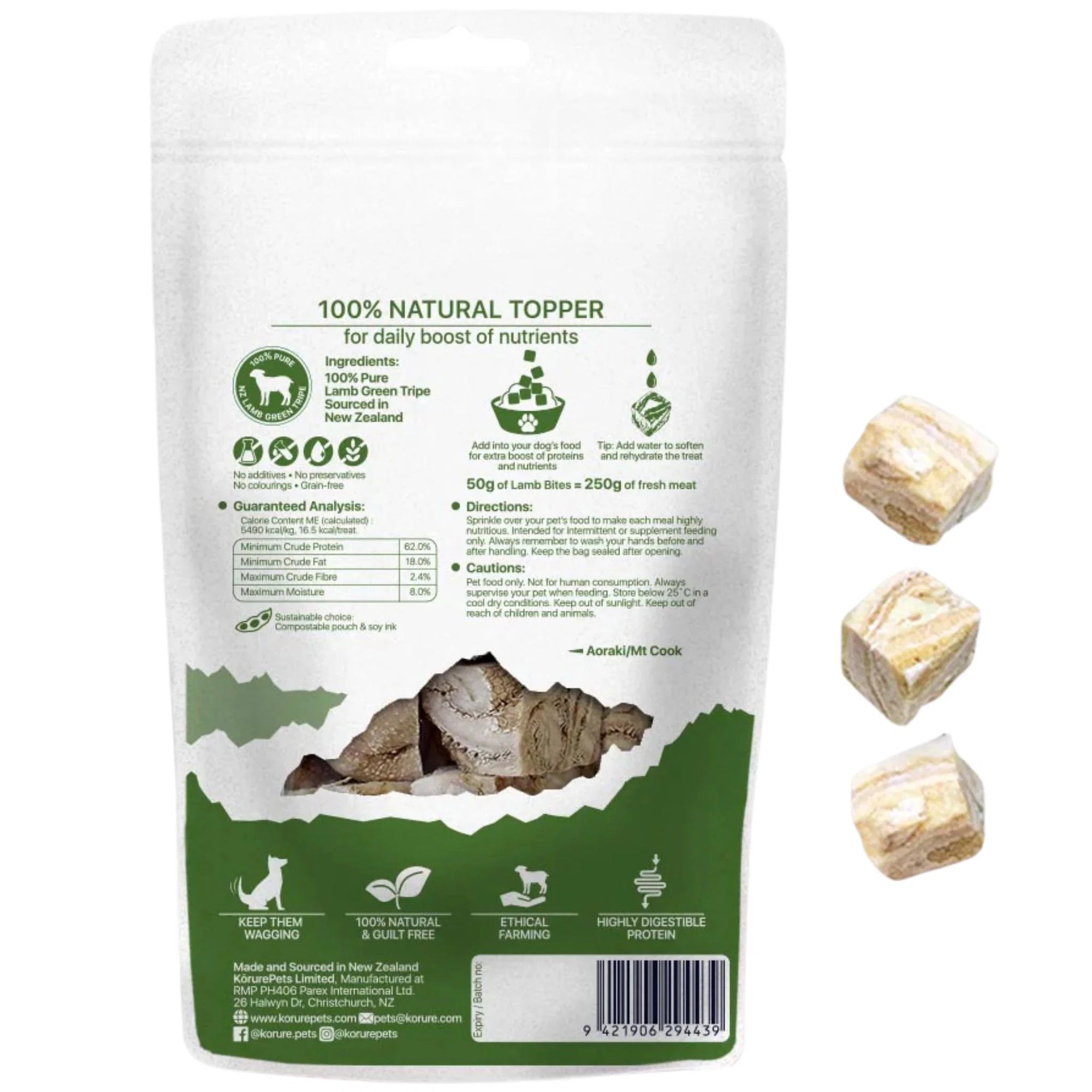 Korure Pets Green Tripe Topper 40g