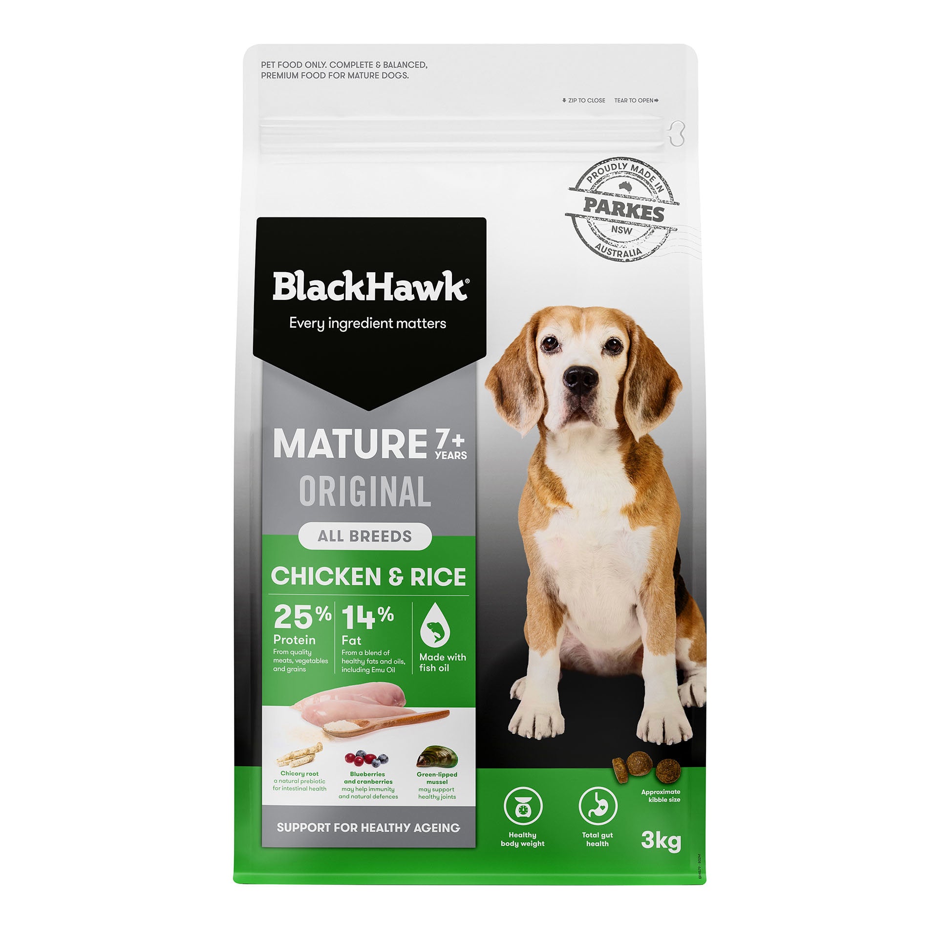 Blackhawk Mature 7+ Chicken  & Rice 3kg