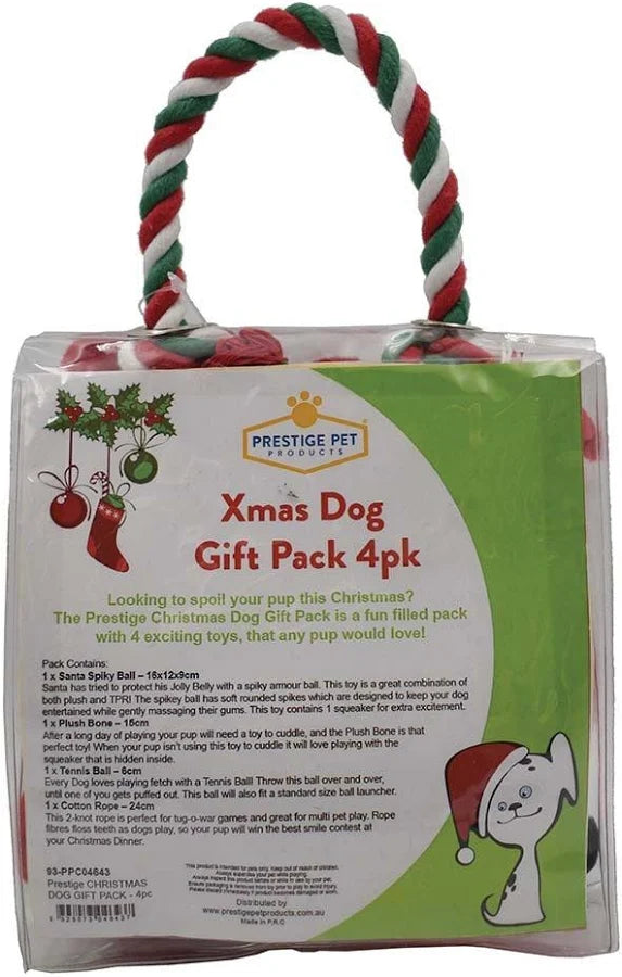 Prestige Pet Xmas Dog Gift Pack 4pk