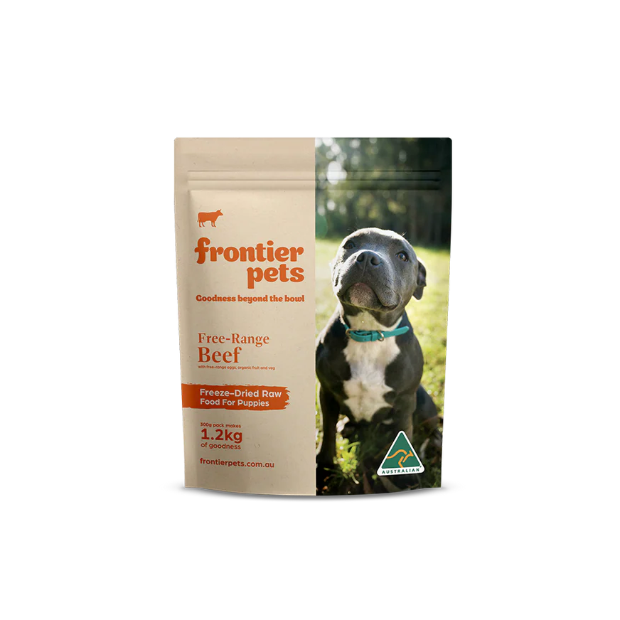 Frontier Pets Free-Range Beef | Raw Freeze-Dried Puppy Food