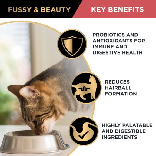 PRO PLAN Fussy & Beauty Salmon Formula Dry Cat Food 1.5kg