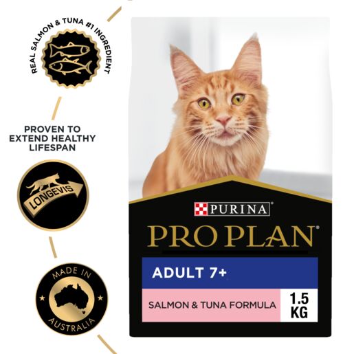 PRO PLAN Adult 7+ Salmon & Tuna Formula Dry Cat Food 1.5kg