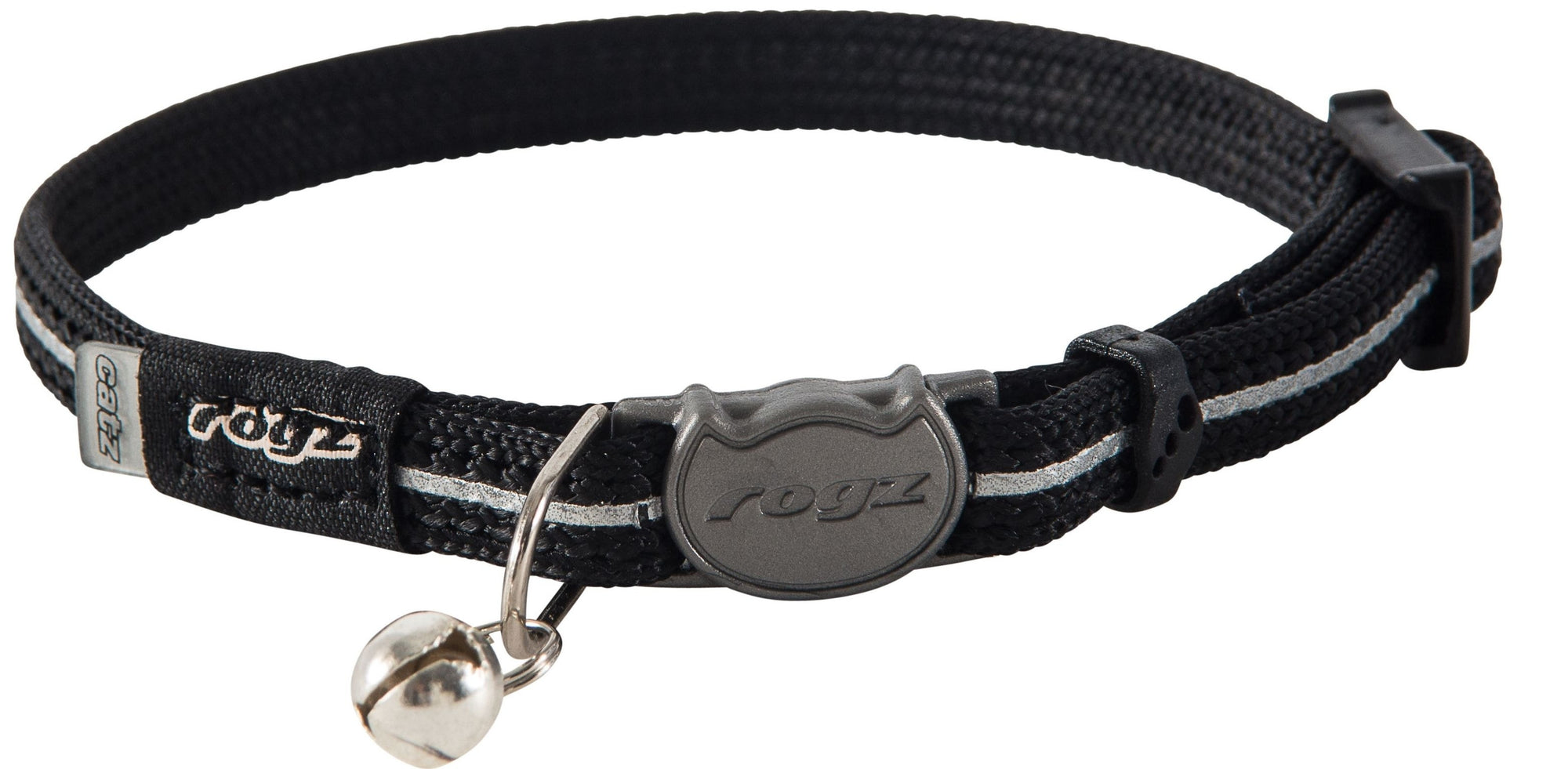 Rogz Alleycat Cat Collar Safeloc & Reflective Small Black