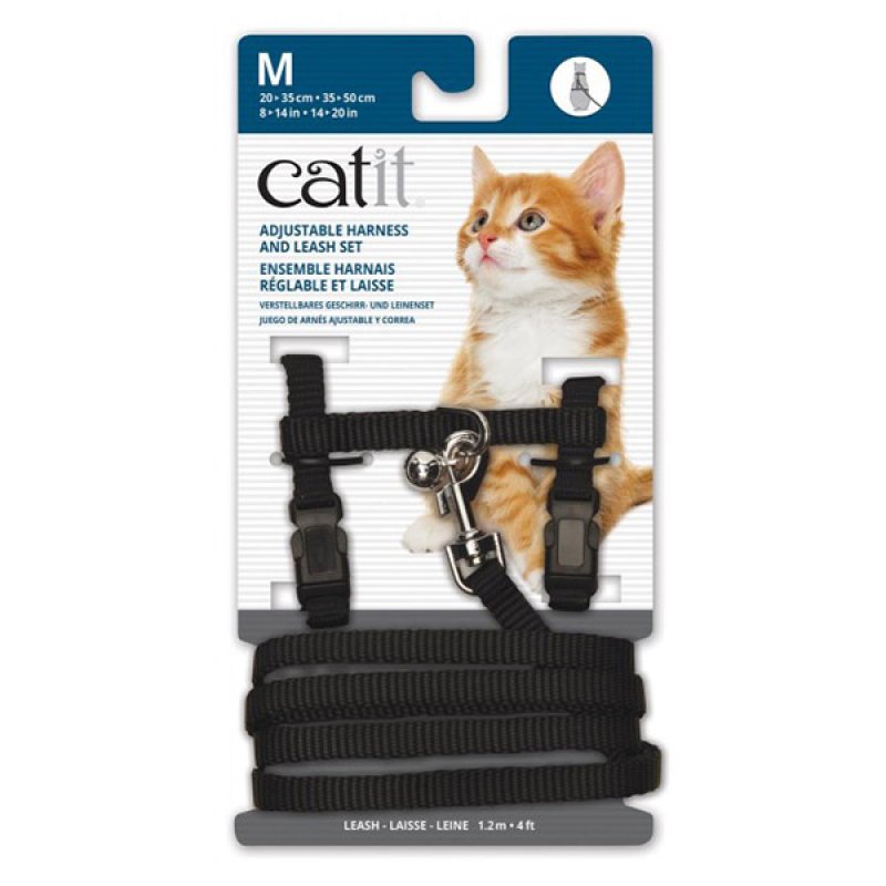 Catit Cat Harness and Lead Black
