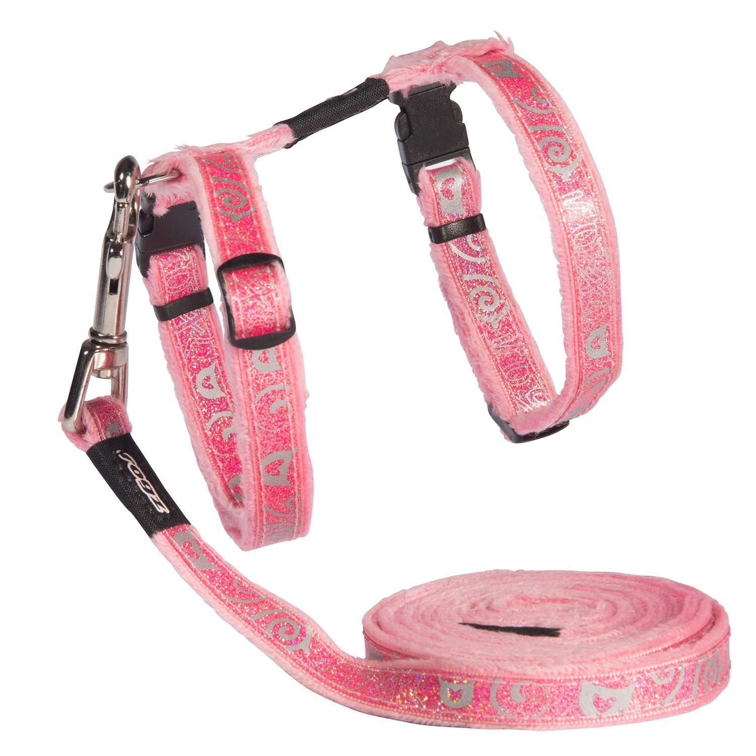 Rogz Sparklecat Cat Harness and Lead Pink Small