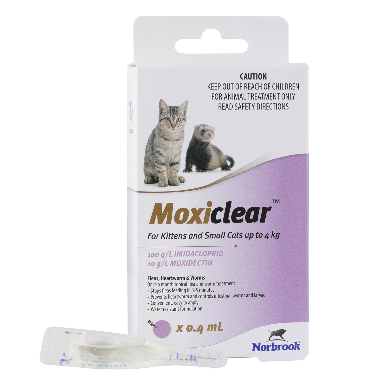 Moxiclear Flea Control for Kittens and Cats up to 4kg 3 Pack