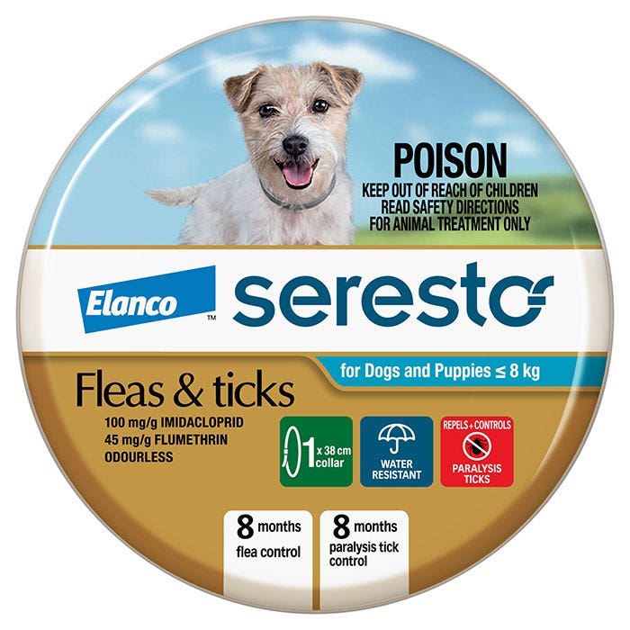 Seresto Flea & Tick Collar for Puppies and Dogs under 8kg