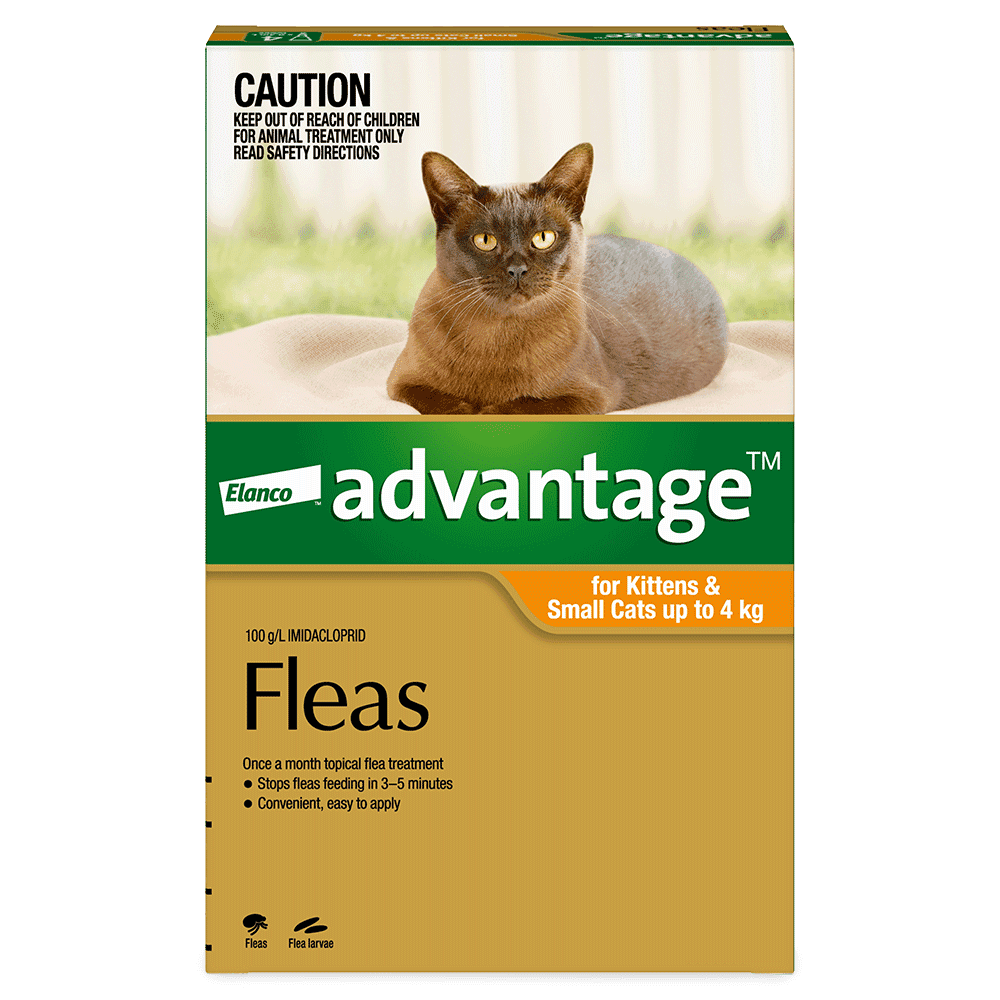 Advantage Flea Control for Kittens and Cats up to 4kg 4 Pack